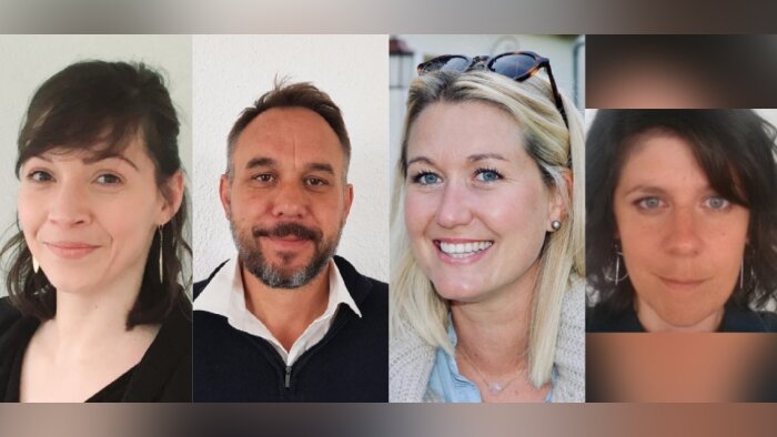 De gauche à droite : Aurore Gautier, David Payen, Clémentine Martin et Léa Gorses, sont les nouvelle - © D.R.