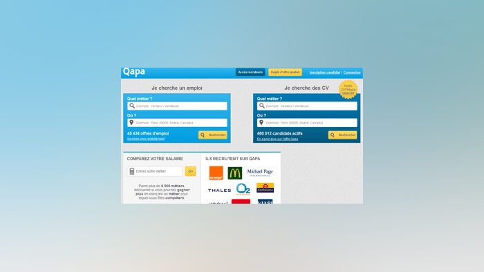 400 000 CV en accès libre sur Qapa.fr