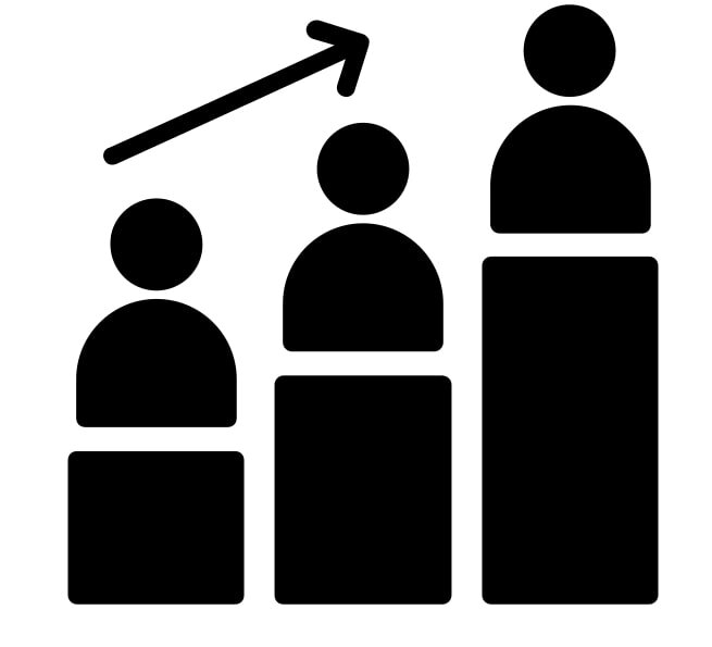 400 promotions internes sont prévues en 2025 dans le cadre du repyramidage. - © Noun Project