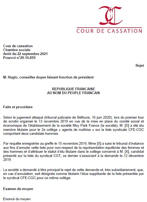 Cass. soc., 22/09/2021, n° 20-16 859 - © D.R.