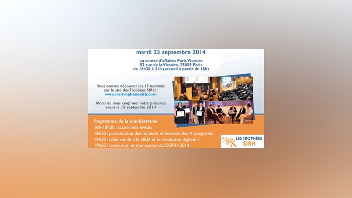 Trophées SIRH 2014 : les 16 nominés sont…