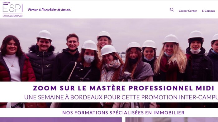 Plus de 3 900 apprenants étudient sur les 6 campus en France de l’ESPI - © D.R.