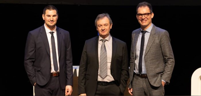 Florent Estebenet, président du groupe coopératif Vivadour , Nicolas Escamez, directeur de la straté - © D.R.