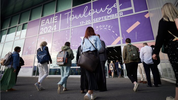 La façade du MEETT, le palais des congrès de Toulouse, pour l’EAIE 2024. - © EAIE