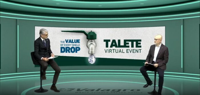Giuseppe Natale, P.-D.G. de Valagro (à droite), est venu présenter le nouveau biostimulant Talete. - © D.R.