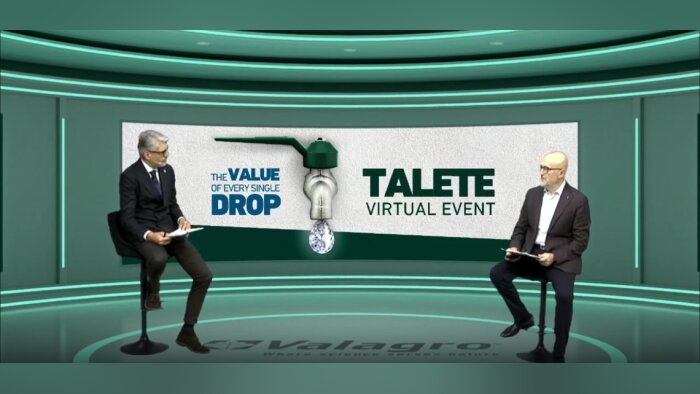 Giuseppe Natale, P.-D.G. de Valagro (à droite), est venu présenter le nouveau biostimulant Talete. - © D.R.