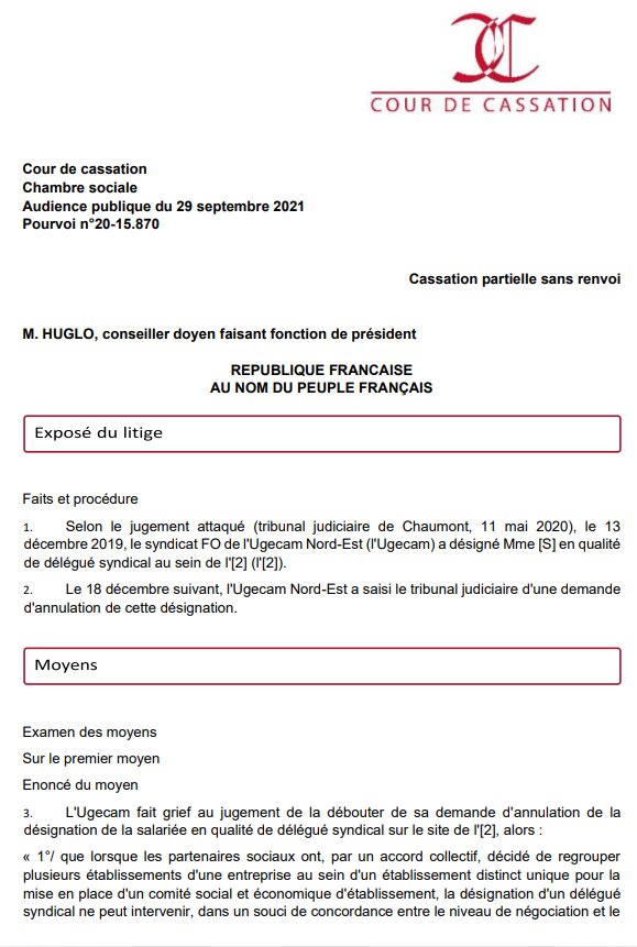 Cass. soc., 29/09/2021, n° 20-15 870 - © D.R.