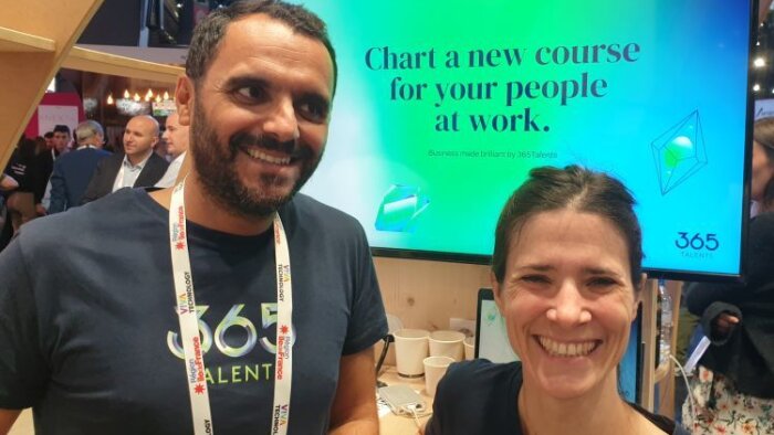 VivaTech 2022 : Mathieu Martin, cofondateur de 365Talents, avec Julie Asselin, Head of Marketing - © D.R.