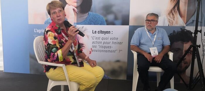 Anne-Claire Vial, présidente d’Arvlais, et Norbert Benamou, directeur général, lors des Culturales, - © D.R.