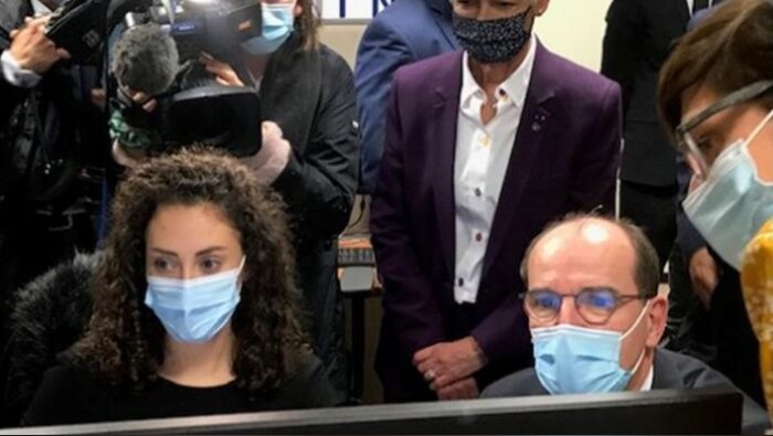 Covid-19 : visite de Jean Castex à la CPAM 67 (novembre 2020)  - © D.R.