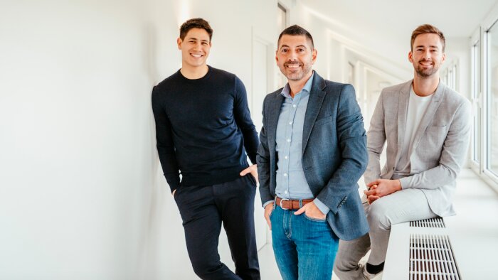 L’équipe dirigeante de We Invest, avec Xavier Belvaux au centre. - © D.R.