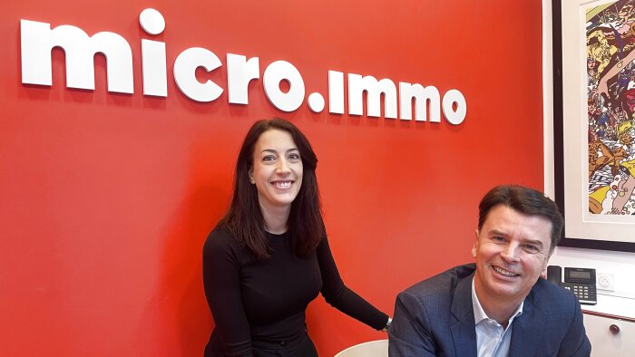 Floriane Edighoffer, responsable du développement et William Trapeau, fondateur de micro.immo - © D.R.