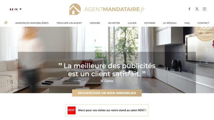 Chez Agent Mandataire France, les négociateurs ont en moyenne 7 ans d’expérience dans l’immobilier. - © D.R.