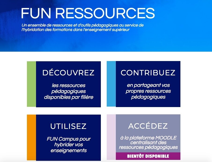 Fun-ressource réunit quatre plateformes - © FUN-ressources