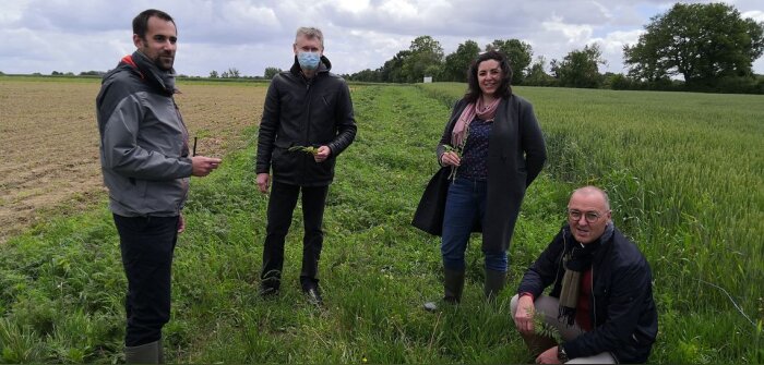 L’équipe d’Arvalis-Institut du végétal, de gauche à droite : Jonathan Marks Perreau, ingénieur, Sté - © D.R.