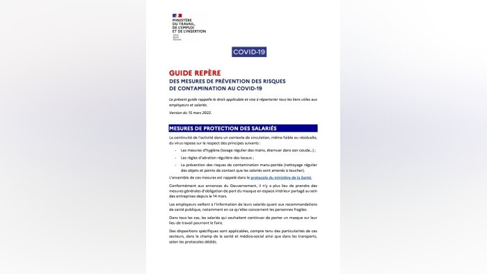 « Guide repère sur la prévention des risques de contamination au Covid hors épidémie » - © News Tank.
