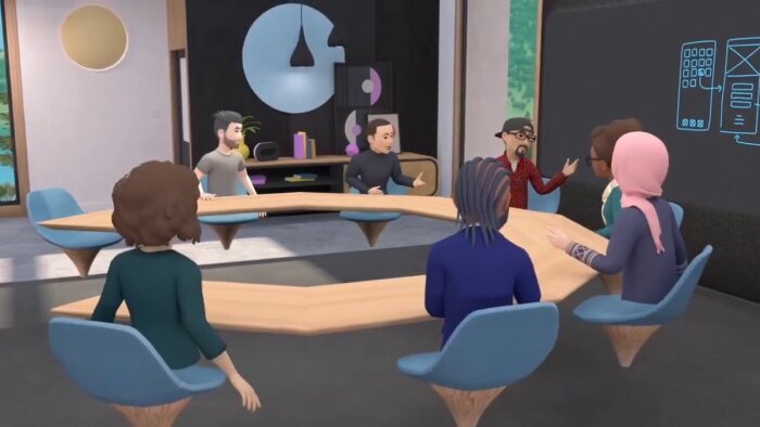 Le métaverse permet d’organiser des réunions professionnelles ou cours à distance plus immersifs. - © Meta