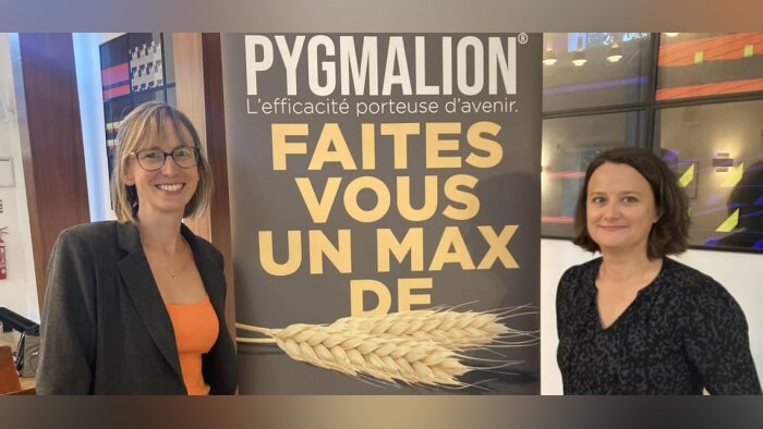 Marie Aubelé et Aurélie Morin, respectivement cheffe marché Grandes Cultures et responsable marketin - © D.R.