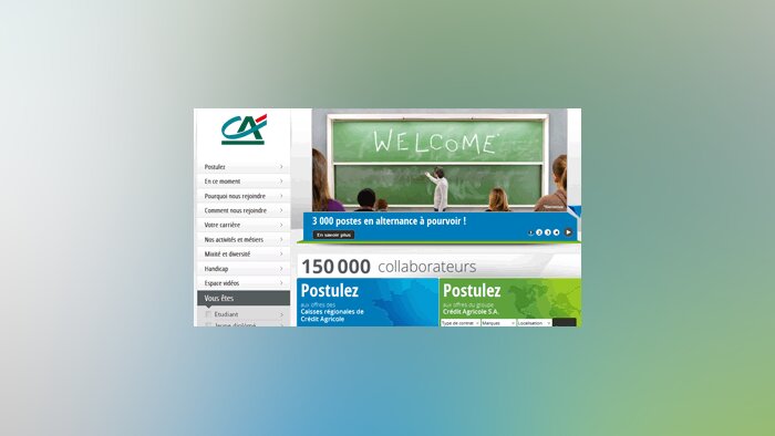 Le site carrière du groupe Crédit Agricole SA fait peau neuve