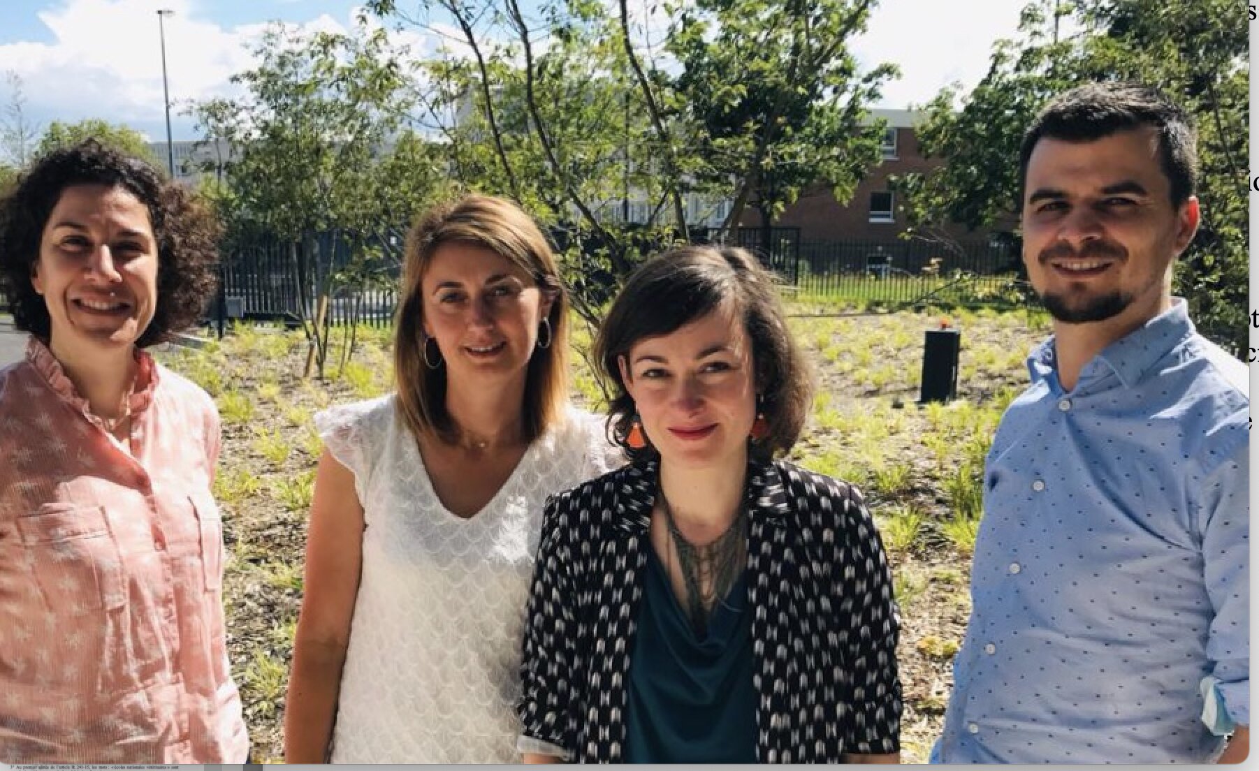 Le bureau de DircabESR renouvelé en juillet 2021. De g. à d. : Mélanie Duclos, Aurore Lonchay, Sandra Vié (présidente) et Bruno Peran. Manque Anne-Lise Rosier. - © D.R.