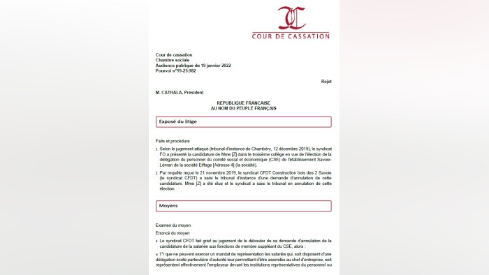 Cass. soc., 19/01/2022, n° 19-25 982 - © D.R.