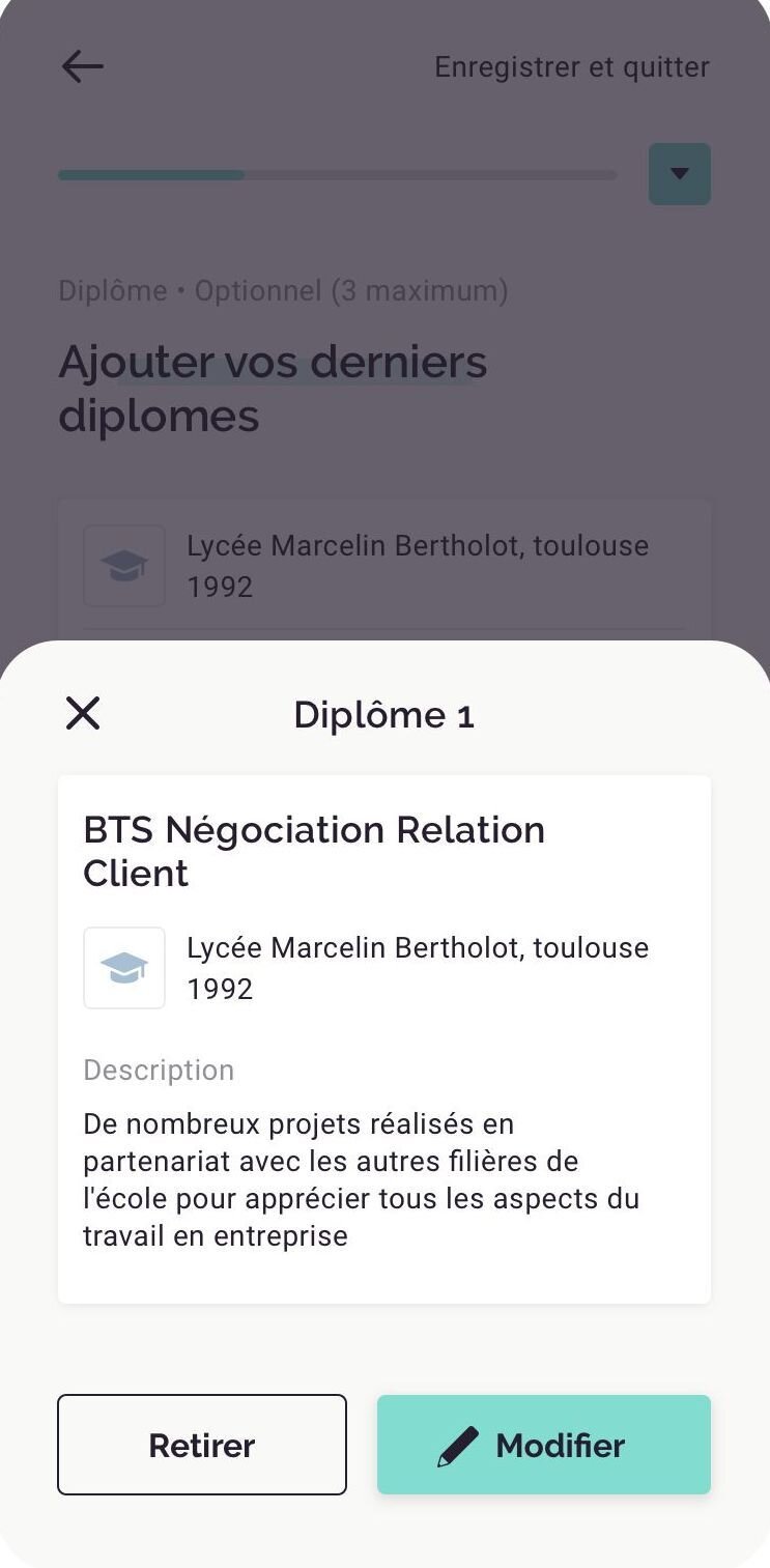 My Resume : copie écran 3 - © D.R.