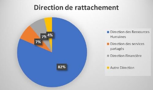 Benchmark CSP RH 2023 : directions de rattachement des CSP RH - © Cercle CSP RH