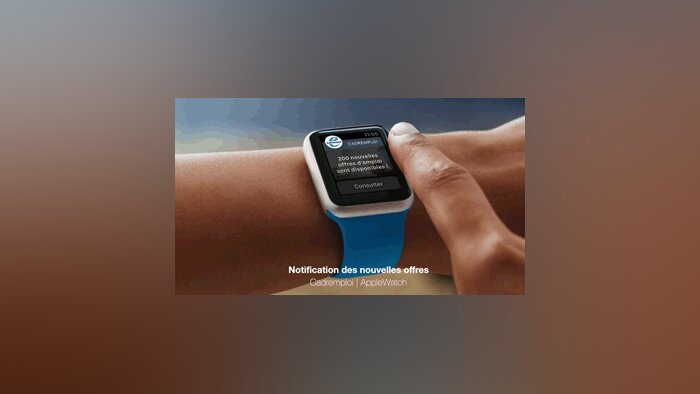 Cadremploi rend son application accessible sur l’Apple Watch