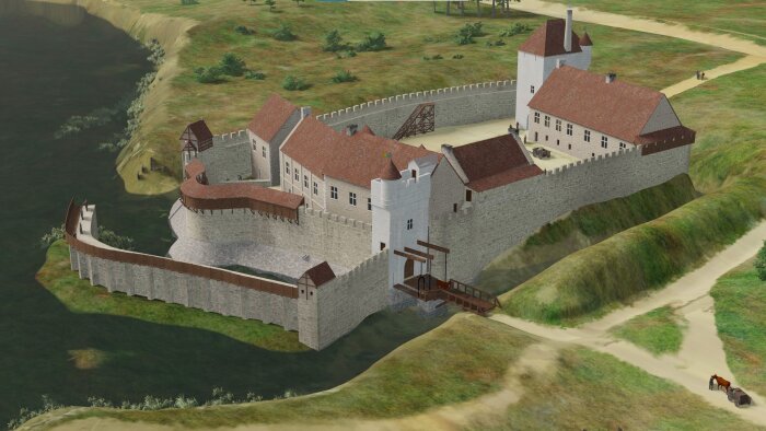 La modélisation 3D du château d’Orville dans l’exposition Archéa’lab.  - © Cent Millions de Pixels