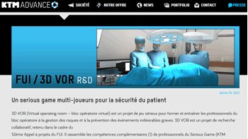 3D Virtual Operating Room : le serious game du bloc opératoire - © D.R.