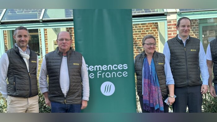L’équipe de Semences de France, de gauche à droite : Frédéric Hais, directeur opérationnel, Fabrice - © D.R.