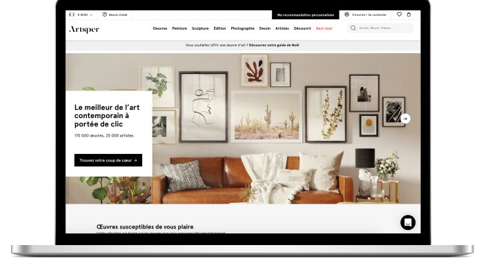 La plateforme Artsper est une des principales plateformes du secteur. - © Artsper