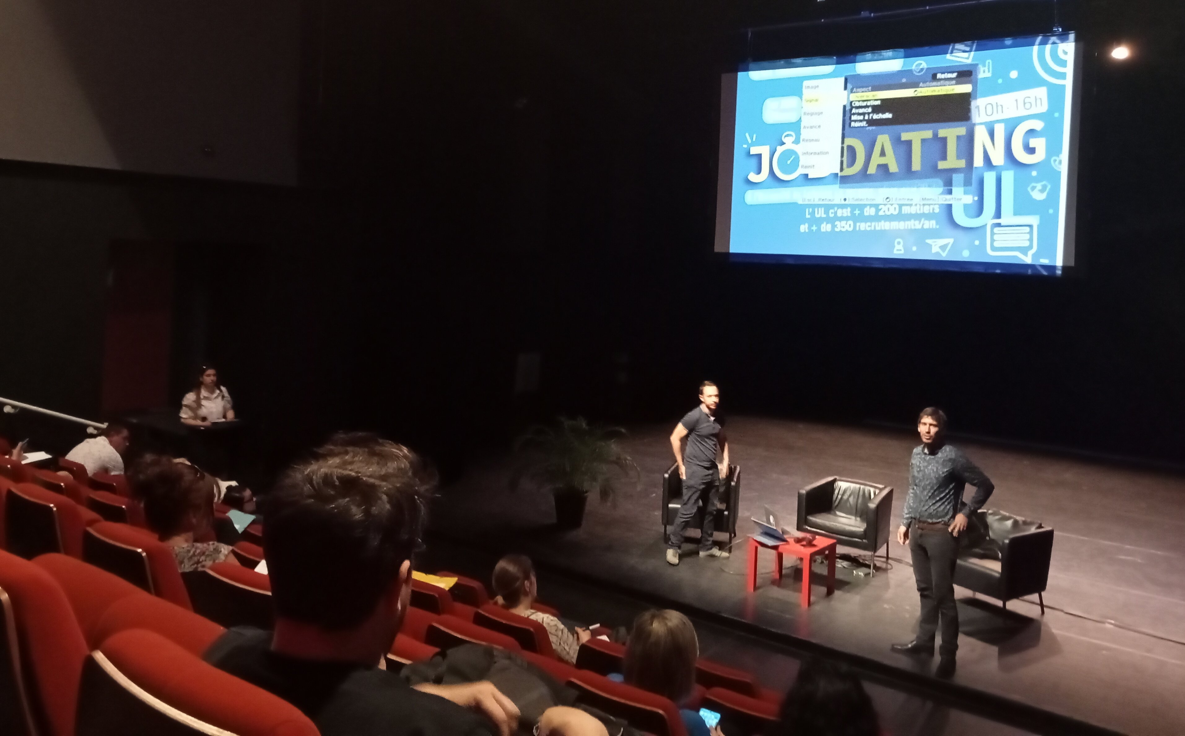 Durant le jobdating, la DRH organise une conférence sur les raisons de rejoindre l’Université de Lorraine et les modalités de recrutement. - © IC / Campus Matin