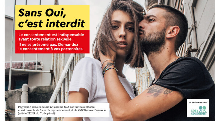 La campagne pour le consentement est pensée pour être déployée sur les campus et en ligne. - © MESR