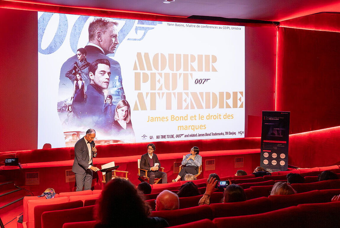 Le 12 décembre 2024, le Ceipi et Ally Avocats ont transformé le Grand Rex en QG juridique pour une soirée consacrée à l’univers de 007. - © Unistra