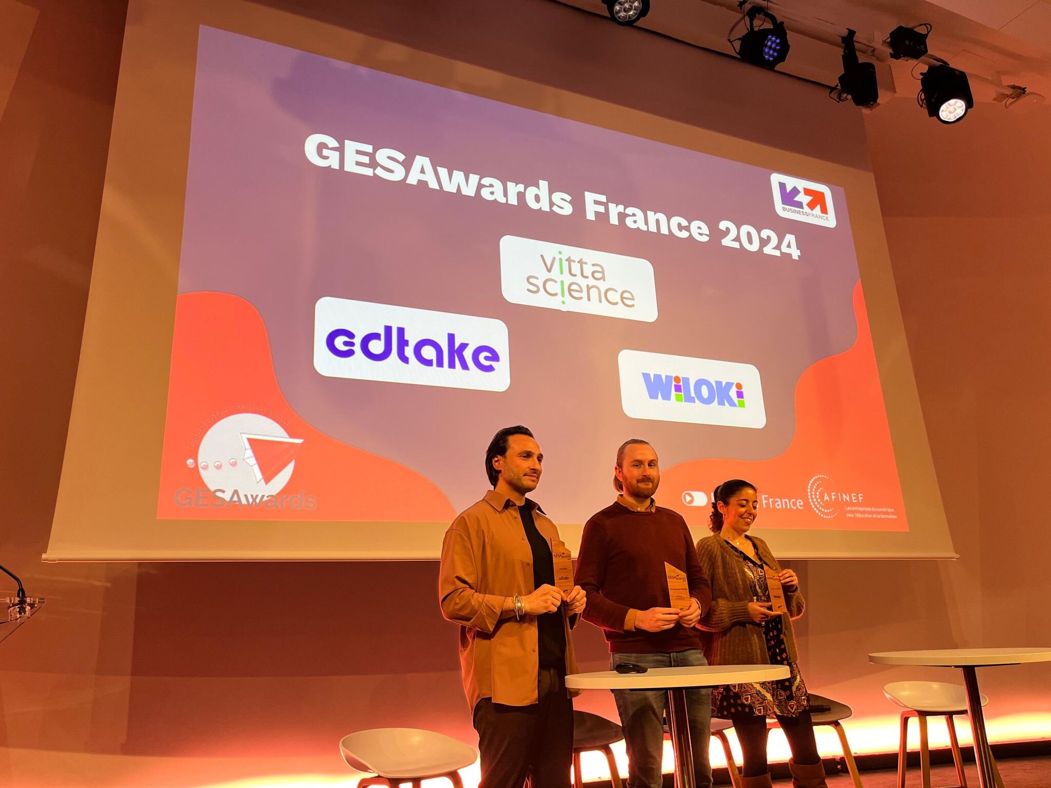 Vittascience, Wiloki et edtake sont les lauréats de la finale France des Gesa. - © EdTech France