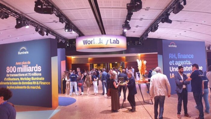 Workday Elevate Paris (12 juin 2025, Paris) : exposition des nouveaux agents IA - © D.R.