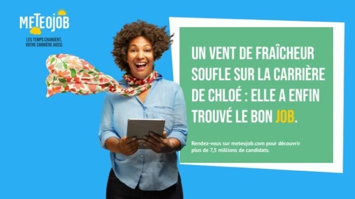 Meteojob : une nouvelle campagne publicitaire pour une nouvelle identité de marque - © D.R.