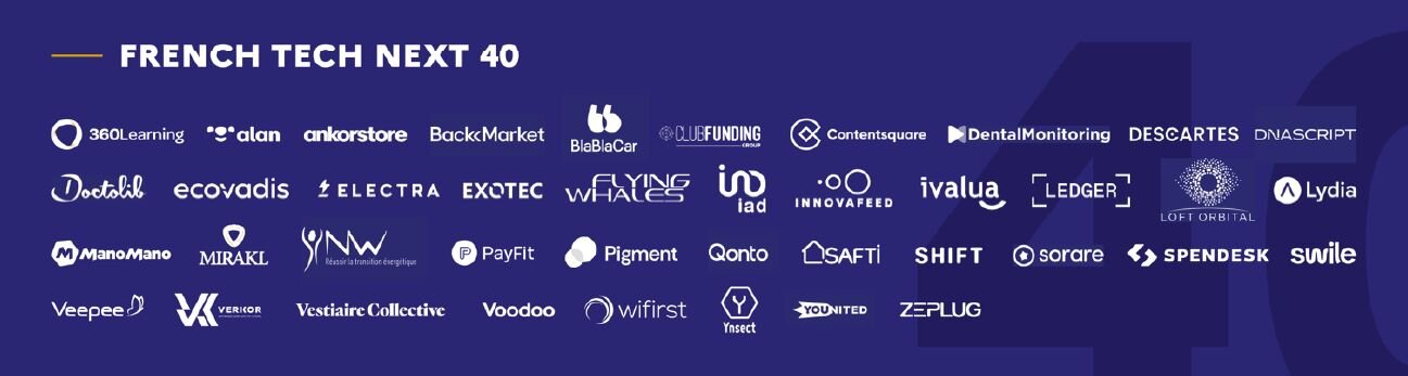 Listing French Tech Next40 (2023) - © D.R.