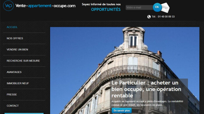 Lancement d’un nouveau site pour le marché des appartements occupés