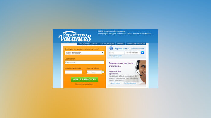 Explorimmo lance un site pour les locations de vacances