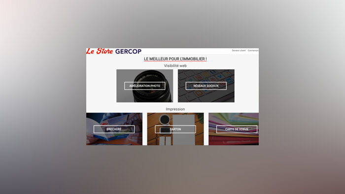 Gercop lance un store dédié à l’immobilier