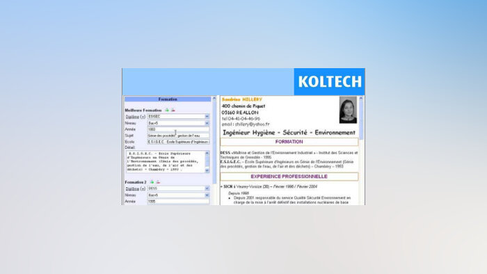 Koltech lance un « Picasa du CV »