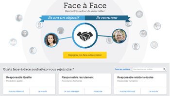 Viadeo lance « Face à Face » : une plateforme de rencontre par métiers - © D.R.