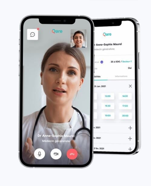 La téléconsultation s’inscrit en pratique complémentaire d’un suivi médical classique - © Qare