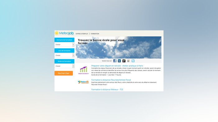 Formation : Meteojob passe à la vitesse supérieure