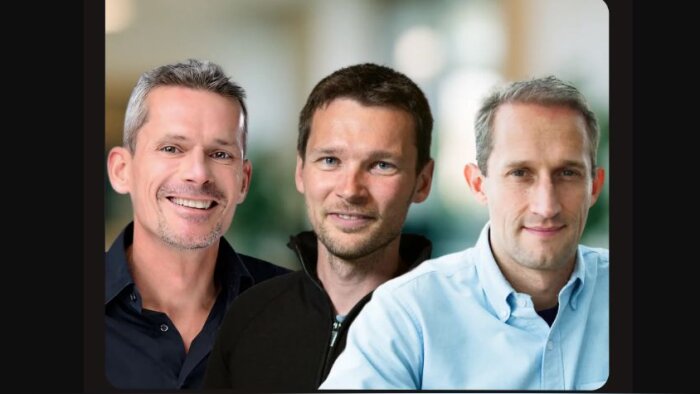 Sébastien Ricard, Elie Mélois (LumApps), Cristian Grossmann (Beekeeper) - © D.R.