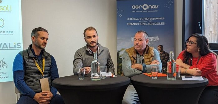 De gauche à droite : Sylvain Pabion, responsable d’exploitation au château Marsannay, Romain Tscheil - © D.R.