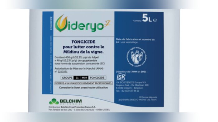 Belchim annonce l’homologation d’une spécialité anti-mildiou vigne, Videryo F