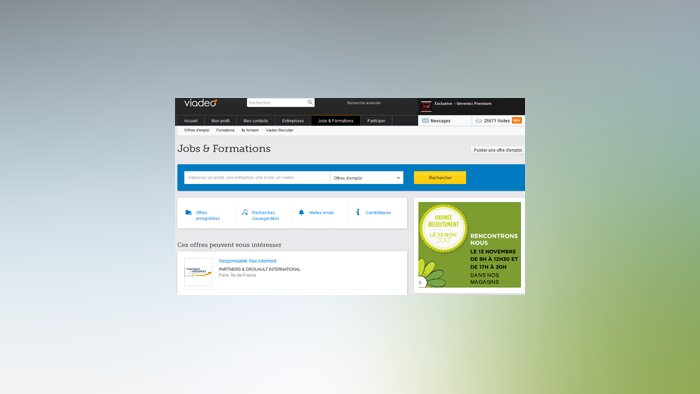 Viadeo enrichit son espace « Jobs & Formations »